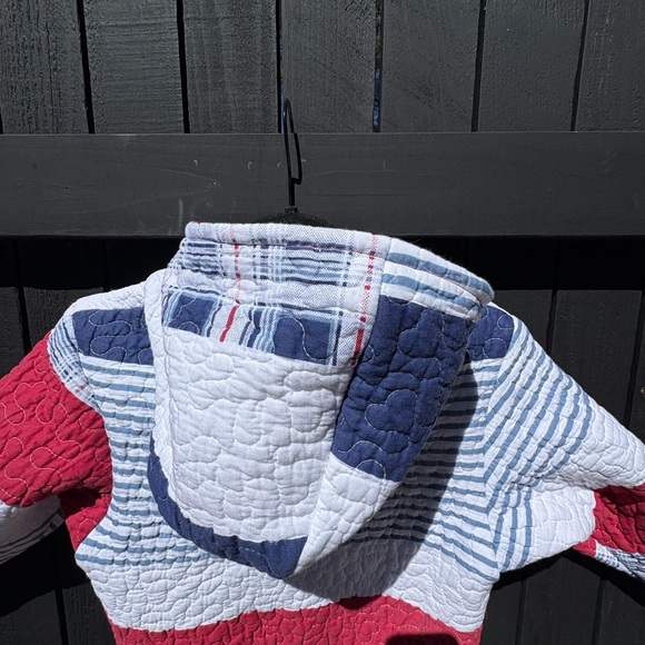 4t Kids Red and Blue Plaid Hoodie - Picture 5 of 8